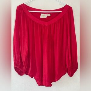 Maeve red top Anthropologie